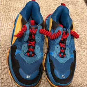 Balenciaga Blue and Red Sneakers